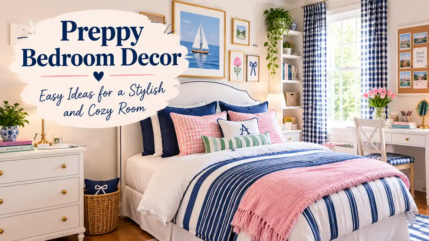 preppy bedroom decor